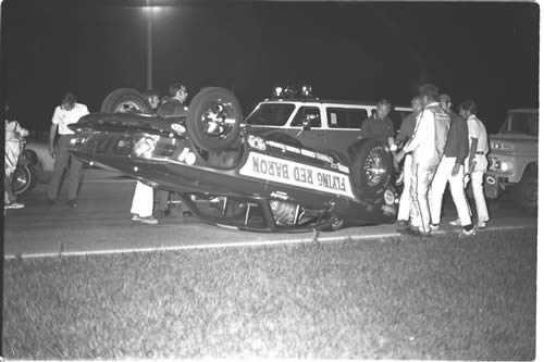 Tri-City Dragway - Flying Red Baron Crash From Fred Militello Photo By Don Ruppel 